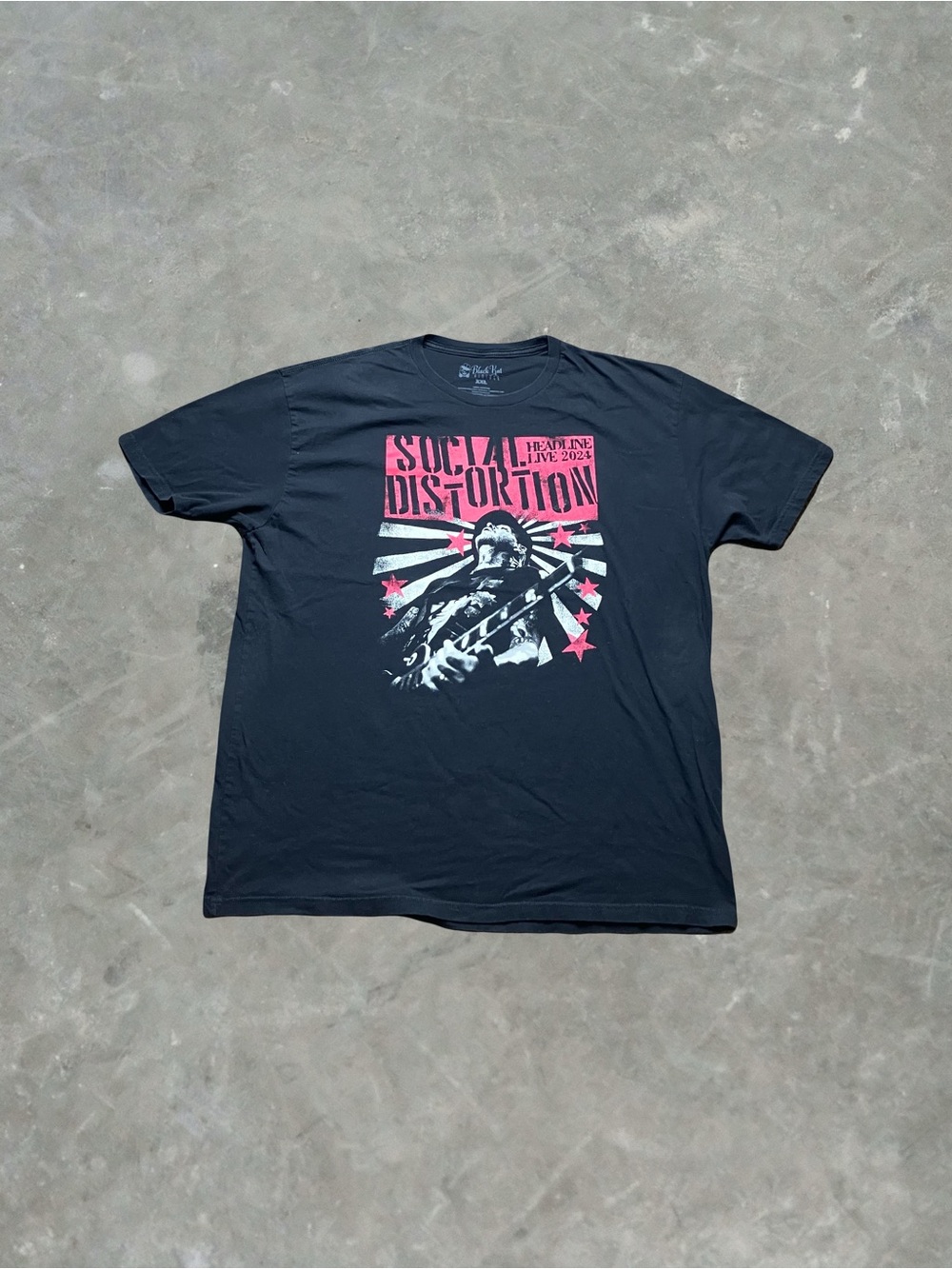 Social Distortion Holiday Run 2024 Graphic Band Tee Mens XXL Black/Red Punk Rock